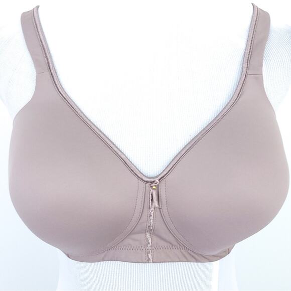 Vanity Fair Caress Wirefree Bra 40C Taupe Full Coverage, Convertible Straps - Picture 2 of 6